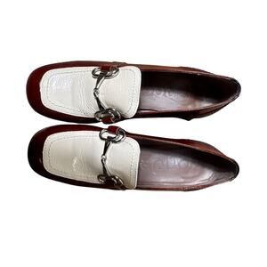 Wonders Ox Blood Leather Square Heel Horsebit Mule Sz 38